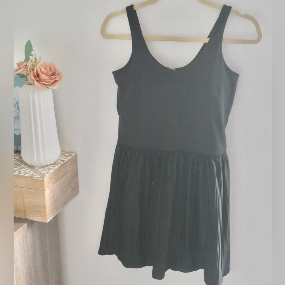 Black Pleated Athletic Dress